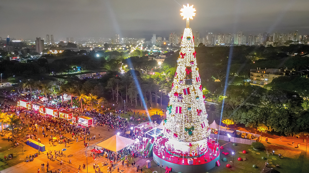 Rvore De Natal No Parque Villa Lobos Inaugurada Festa E Show