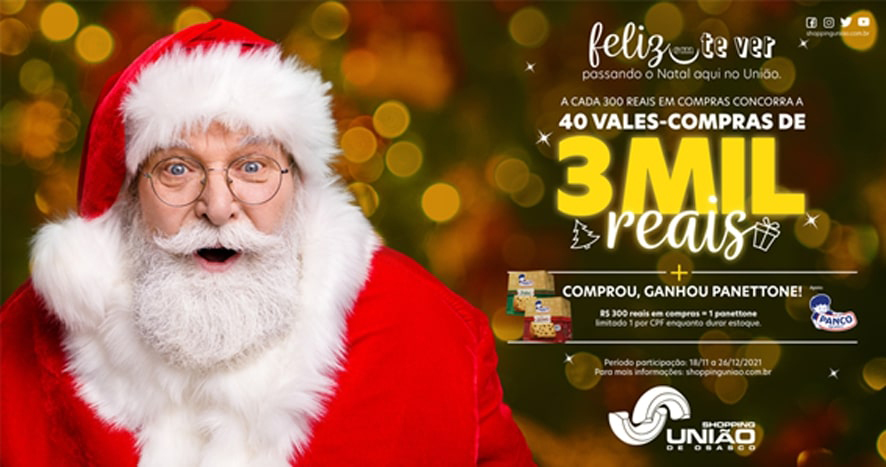 Natal Premiado Shopping União Lança Campanha Com Sorteio De 40 Vales Compra De R 3 Mil Cada 7858