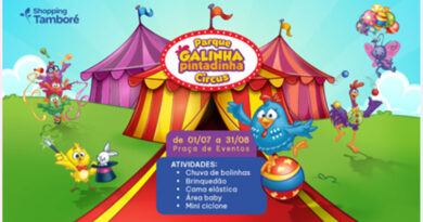 Shopping Tamboré terá férias de julho com Galinha Pintadinha, colônia de férias, cinema e atrações gratuitas para crianças