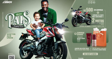 Shopping União de Osasco sorteia duas motos 0 km e oferece kit Natura na campanha de Dia dos Pais