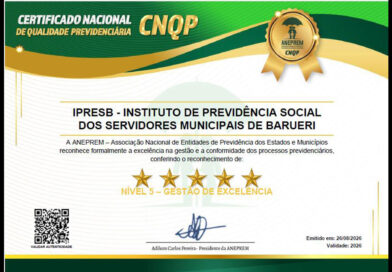 Instituto de Barueri recebe certificação máxima por excelência na gestão previdenciária Instituto de Barueri recebe certificação máxima por excelência na gestão previdenciária